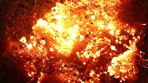 Fire Destroying Steel Wool Close Up Stock Footage Video 100 Royalty