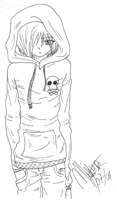 Emo Chibi Coloring Pages Coloring Pages