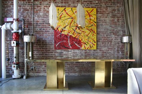 Spectacular 60 S Cittone Brass Dining Table At 1stdibs