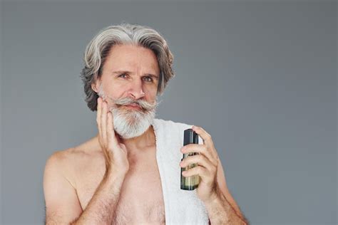 Premium Photo Fresh And Clean Face Stylish Modern Senior Man With