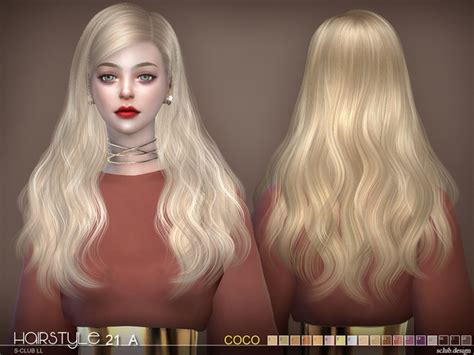 Hair Coco N21a By S Club At Tsr Sims 4 Updates
