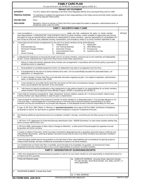 Da Form 5305 Fill Out And Sign Printable Pdf Template Signnow
