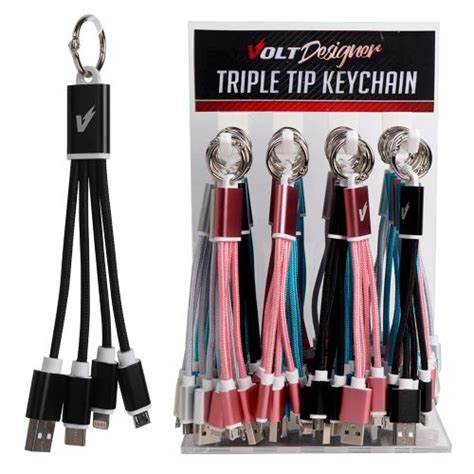 Wholesale Volt Designer Triple Tip Keychain