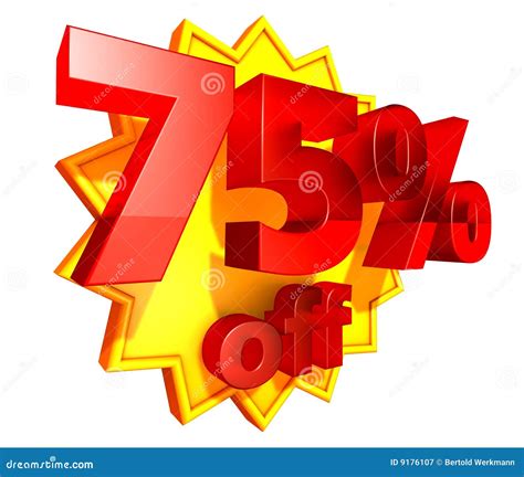 75 Percent Price Off Discount Stock Illustration Image 9176107