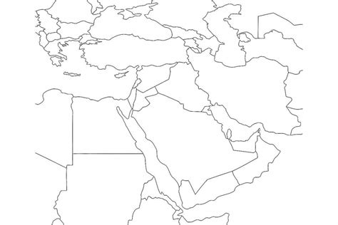 Printable Blank Map Of Middle East Printable Maps