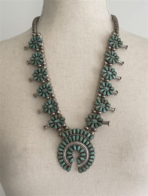 Reserved Payment Of Turquoise Squash Blossom Necklace Larry Moses