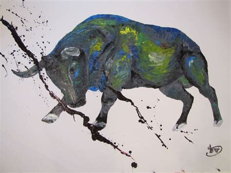 Animal Bull Painting Abstract Painting On Canvas Original And Handmade