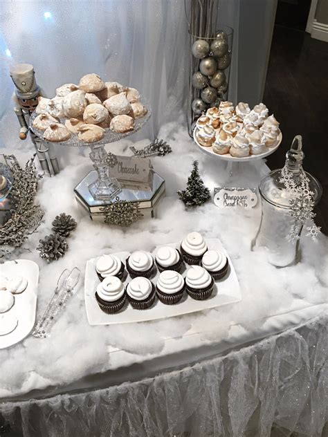 All White Christmas Winter Wonderland Winter Wonderland Dessert Ta