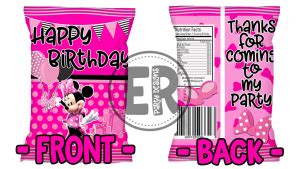 Maybe you would like to learn more about one of these? FREE MINNIE MOUSE CHIP BAG PRINTABLE TEMPLATE FRONT AND BACK | ellierosepartydesigns.com