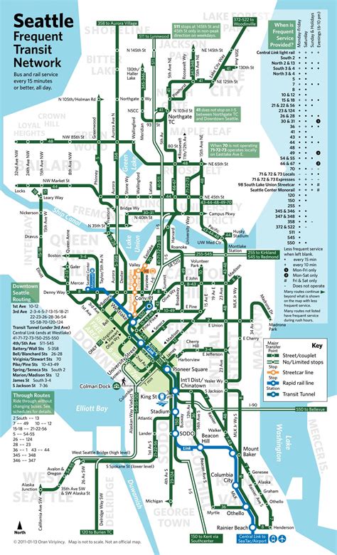 Map Of Seattle Bus Bus Routes And Bus Stations Of Seattle