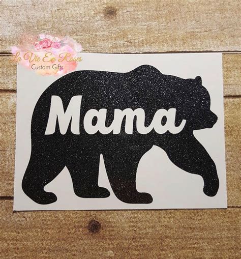 Mamma Bear Decal Mama Bear Sticker Mom Decal Decal Momma Bear Etsy