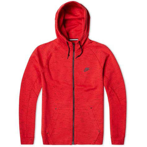Nike Tech Fleece Aw77 Zip Hoody Light Crimson End Kr