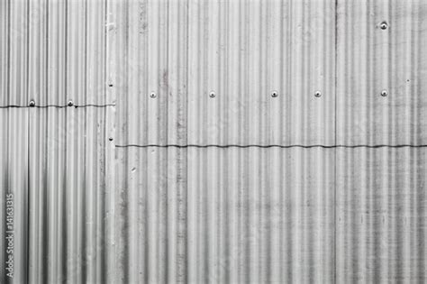 Gray Corrugated Metal Fence Texture Stock Photo And Royalty Free