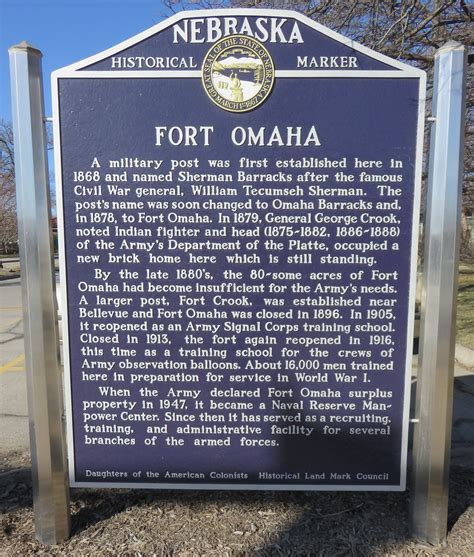 Fort Omaha Marker Omaha Nebraska Fort Omaha Originally Flickr