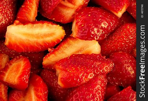 610 Cut Strawberries Free Stock Photos Stockfreeimages
