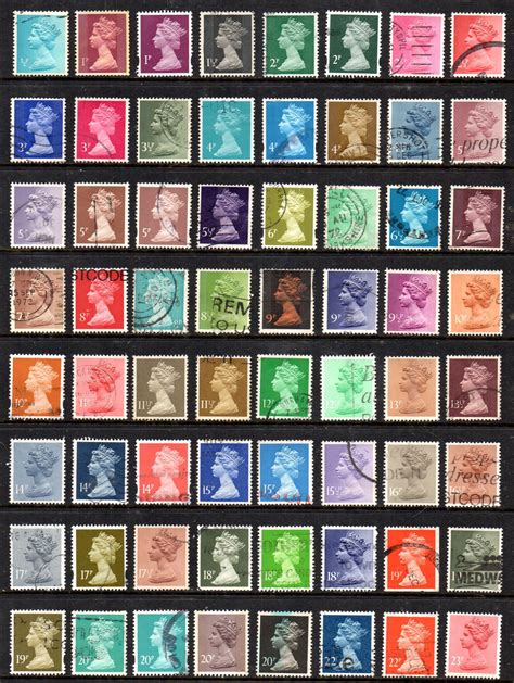 Great Britain Machin Types Bulk Lot Of 123 Different Used Stamps