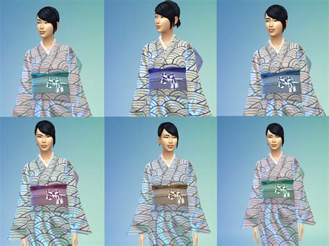 The Sims Resource Japanese Kimono Fish Scale Pattern
