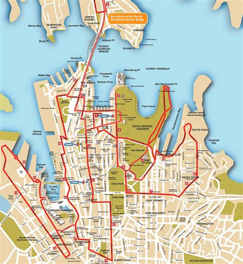 Printable Sydney City Map Documento Sin Título