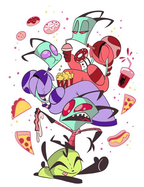 4 Twitter Otaku Invader Zim Characters Nicktoons Undertale Art