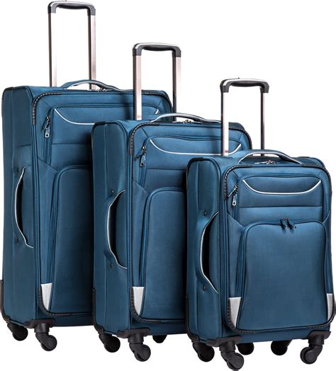 Buy Coolife Luggage 3 Piece Set Suitcase Spinner Softshell Lightweight