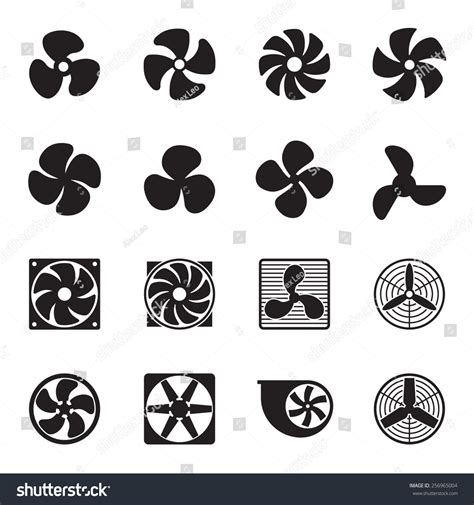 Fan Icons Vector Illustration Stock Vector Royalty Free 256965004