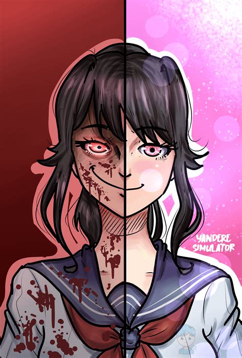 Made A Redraw Fanart Of Yandere Chan W Speedpaint Yanderesimulator