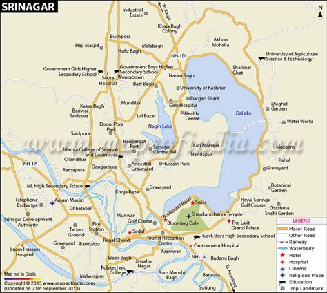 Srinagar City Map