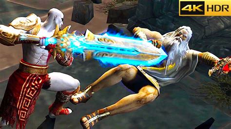 God Of War 2 Kratos Vs Zeus Final Boss Fight 4k 60fps Hdr Youtube