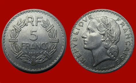 5 Francs Lavrillier 1950 Empire Des Monnaies
