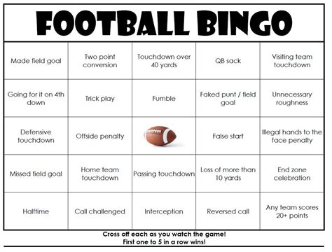 Easy Print Football Bingo Cards Digital File 40 Cards Etsy