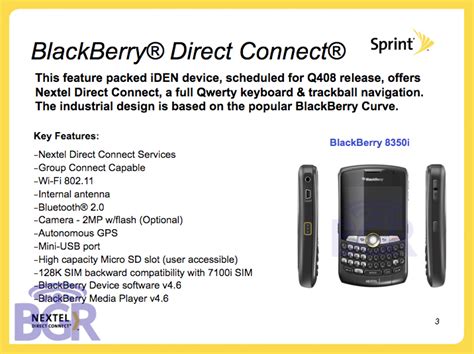 First Look Sprint Blackberry Curve 8350i Specs Crackberry