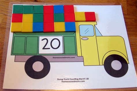 Dump Truck Counting Mat Math Activities Preschool Math Activities