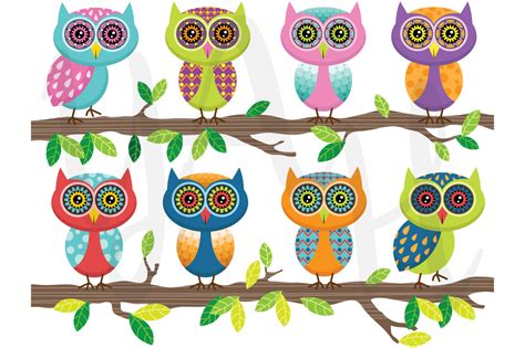 Cute Owl Clip Art ~ Illustrations On Creative Market