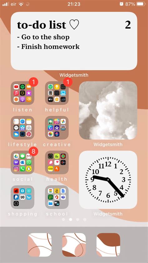 Aesthetic Ios 14 Home Screen Ideas 🤍 Phone Apps Iphone Iphone