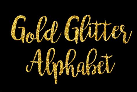 Gold Glitter Alfabet Clipart Goud Glitter Letters Gold Glitter