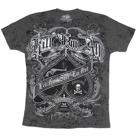 762 Design Kill Em All T Shirt Charcoal 762 Design Military 1st