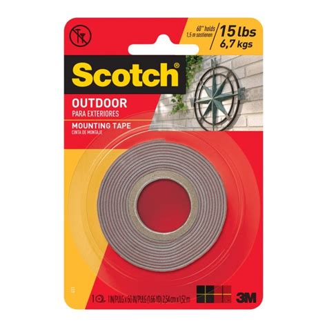 Scotch Permanent Outdoor Mounting Tape 25cm X 15m