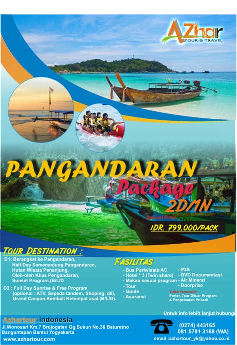 Open Trip Pangandaran Katalog Wisata Pt Azhartour Nawasena Indonesia