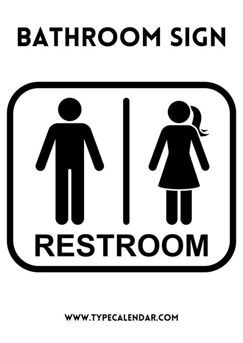 Mens Bathroom Signs Printable