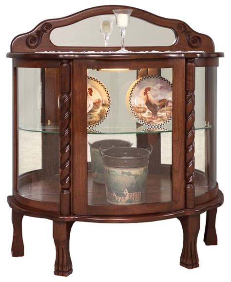 Our living room furniture category offers a great selection of curio cabinets and more. Short Rope Twist Curio Cabinet - Solid Wood