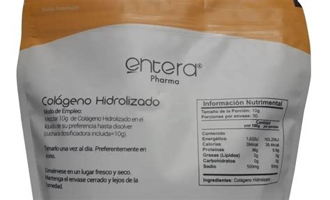 Suple. Alimenticio Colágeno Hidrolizado Entera Pharma 500g | Envío gratis