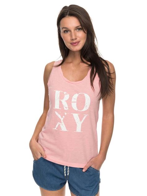 Red Womens Roxy Tops And Shirts Billy Twist Palm Typo Tank Top Mellow Rose Navigate Fp