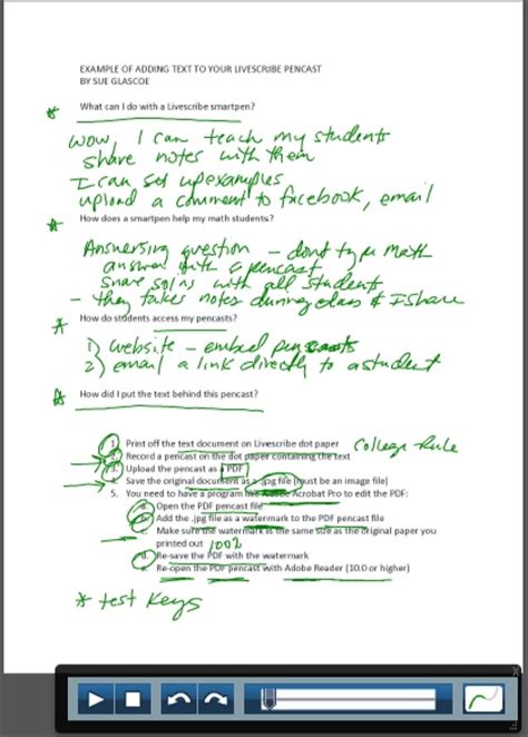 Creating A Text Embedded Interactive Worksheet With A Livescribe Smartpen Teaching Math With