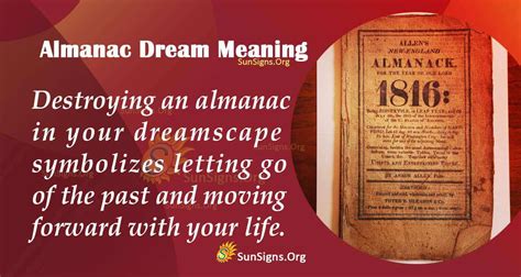 Dream Meaning Of Almanac Interpretation And Symbolism Sunsignsorg