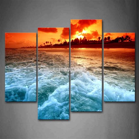 3 Piece Canvas Sunset Yahoo Image Search Results Seascape Wall