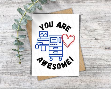 You Are Awesome Greeting Card Anesthesia Card Funny Anesthesia Card