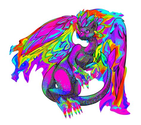 Rainbow Crystal Fire Dragon — Weasyl