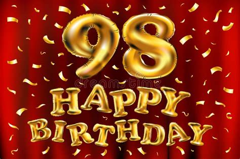 98th Happy Birthday Lettering 98 Years Birthday Beautiful Typography