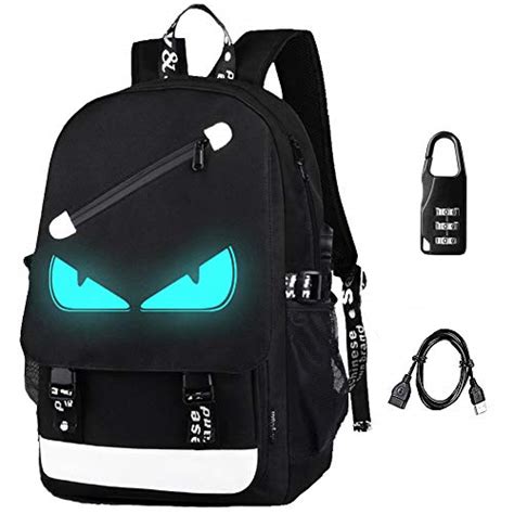 Anime Backpack Luminous Backpack Men School Bags Boys Girls Cartoon