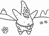 Spongebob Patrick Coloring Star Patrickstar Coloringpages4u sketch template